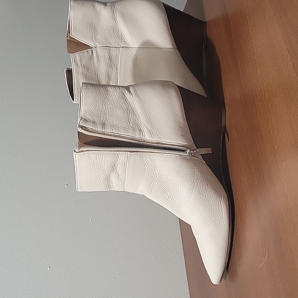 Franco Sarto Cream Amsterdam Ankle Boots